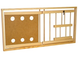 DRZWICZKI PODWÓJNE KOŁEK/PŁYTA W RAMCE 73x37